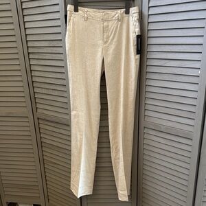 Women’s Banana Republic Light Tan Linen Pants 4Tall NWT! Waist 15” w/pockets
